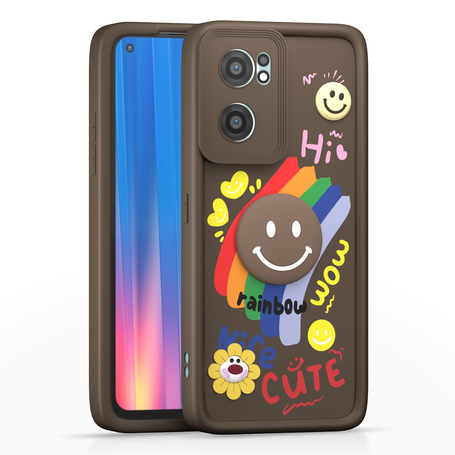 Pikkme brown Soft Silicone phone cover for OnePlus Nord CE 2 5G