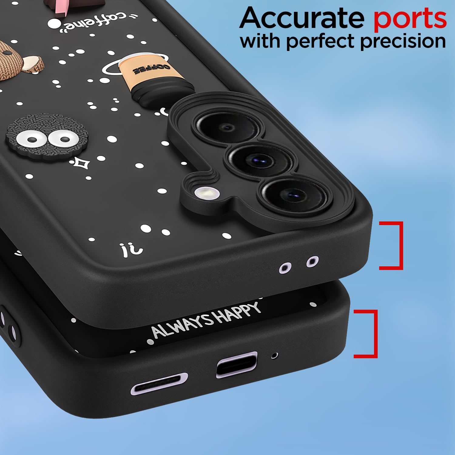 Pikkme Samsung A37 5G Bear Coffee black phone cover – photo 4