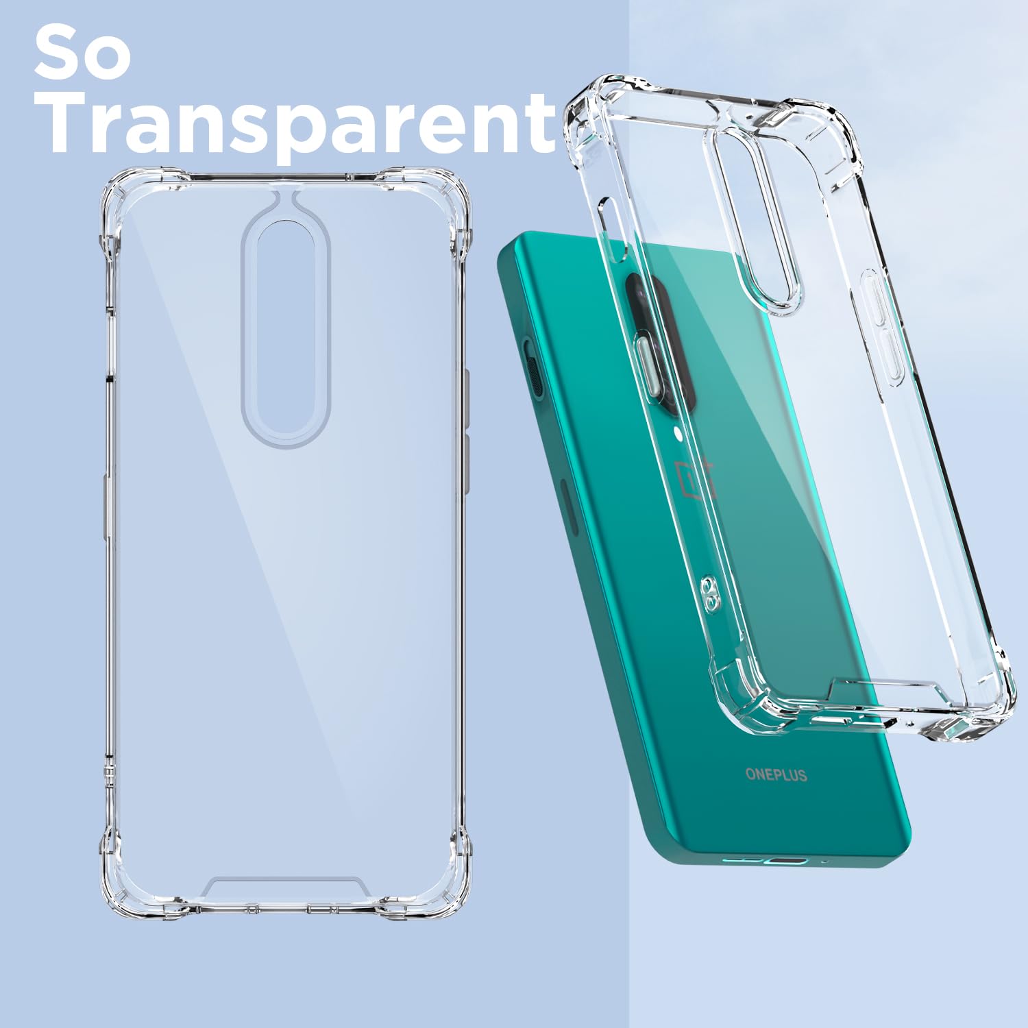 Transparent PC-TPU phone cover for OnePlus 8 – Pikkme – photo 2