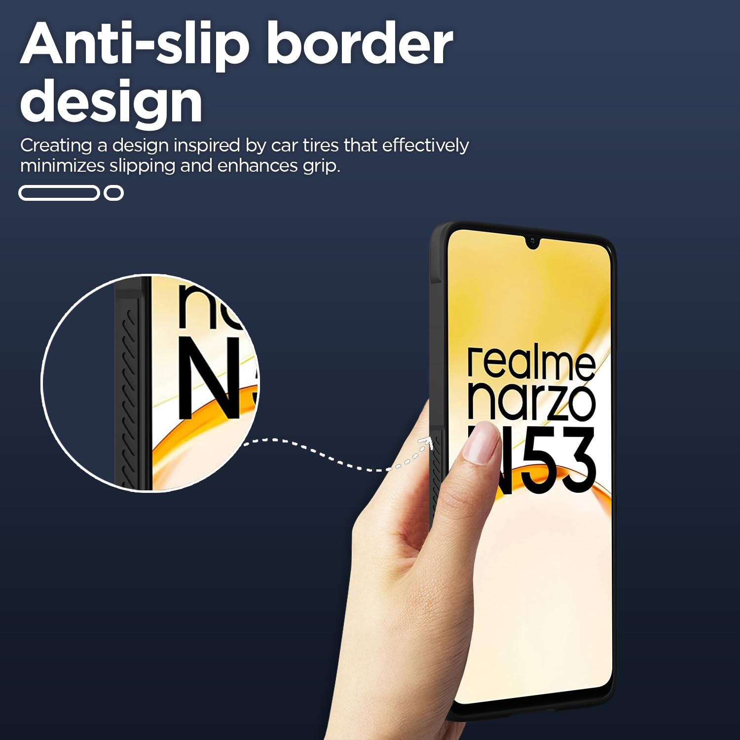 Pikkme Realme Narzo N53 black mobile cover – photo 4