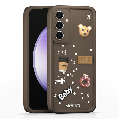 Samsung S23 FE 5G/3D mobile back cover in brown by Pikkme