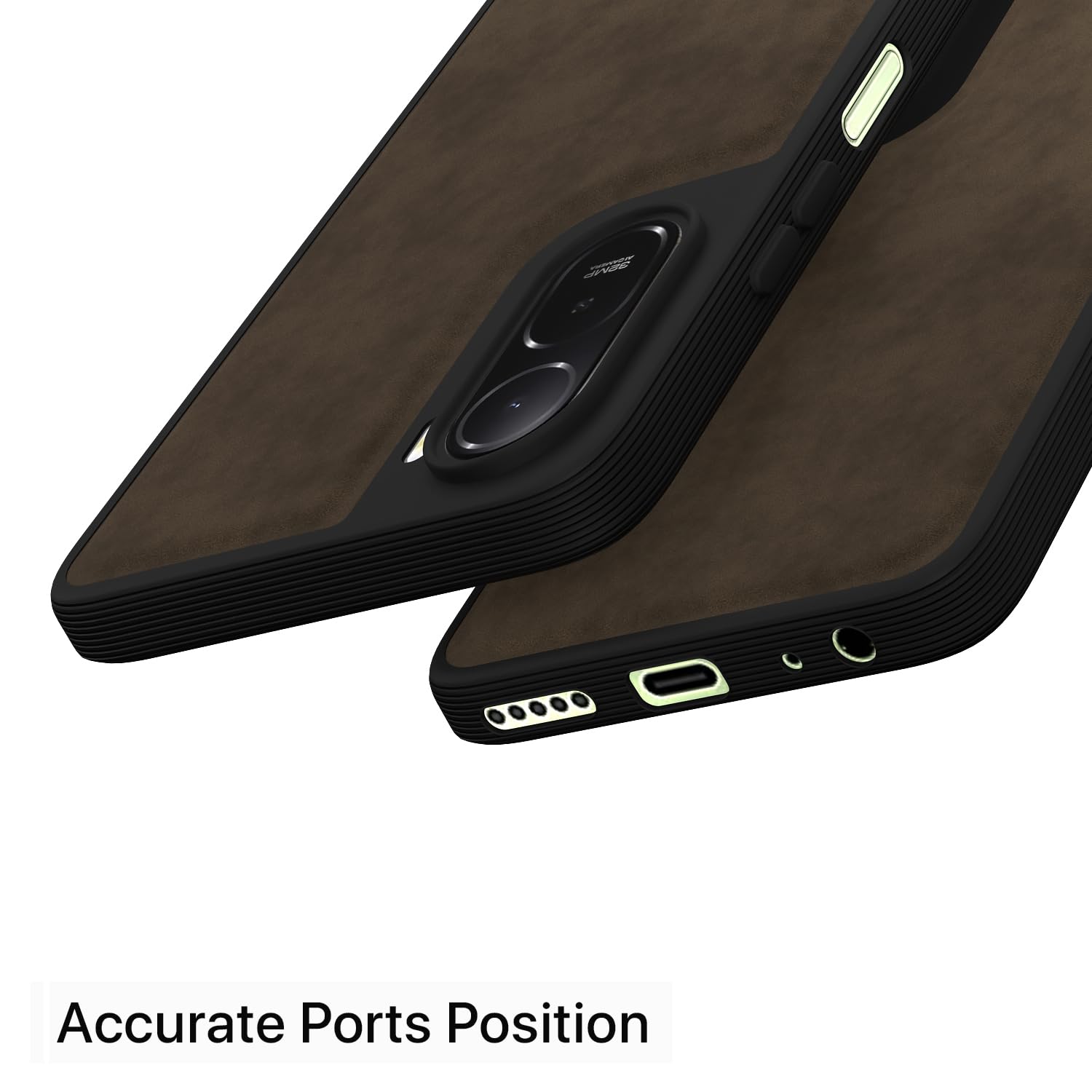 Coffee Leather back cover for Redmi A7 Pro/Poco C85x 5G – Pikkme – photo 4