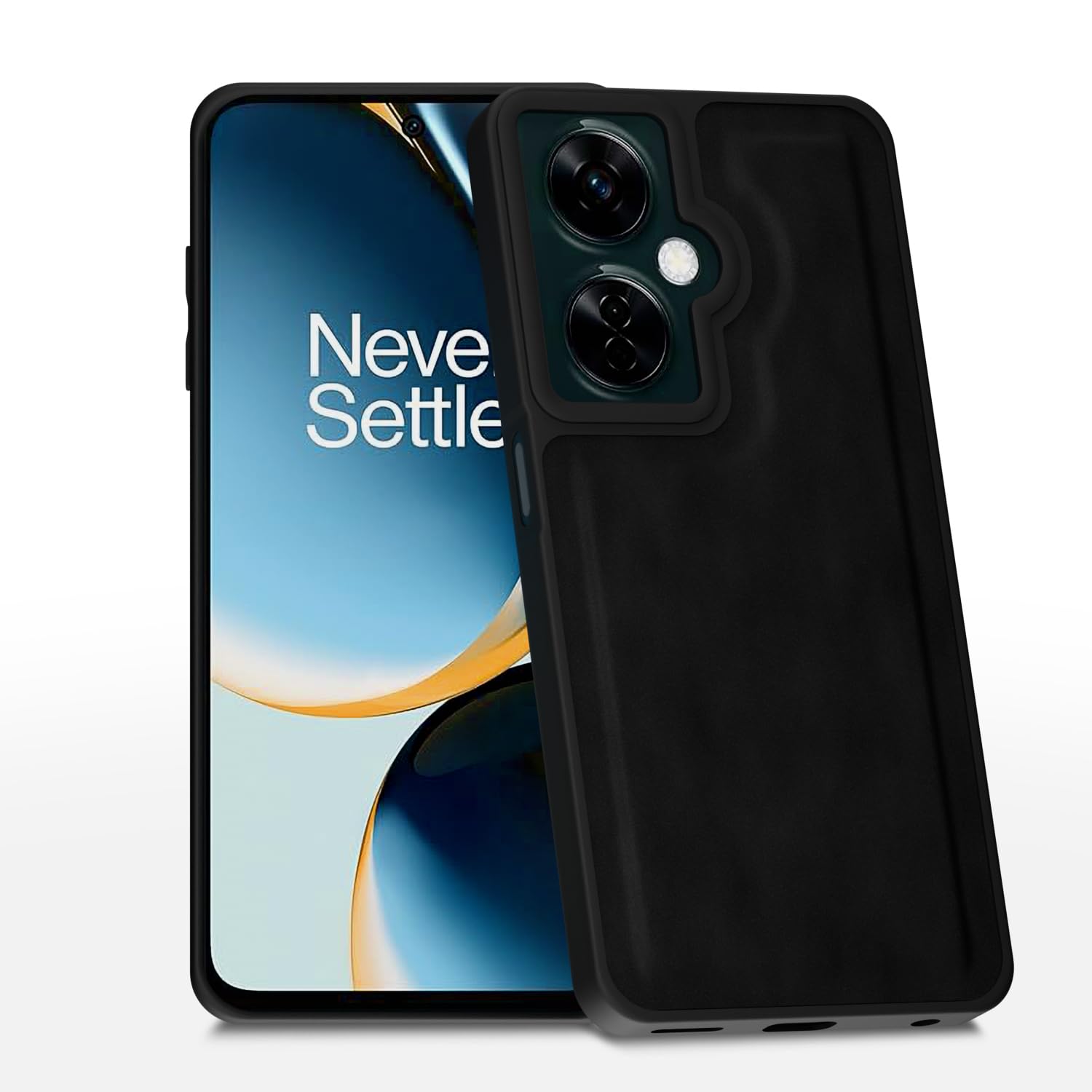 Black Leather back cover for OnePlus Nord CE 3 Lite/Nord N30 5G – Pikkme