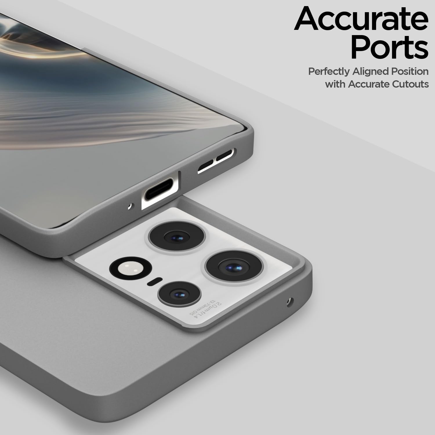 Pikkme Moto Edge 50 Pro 5G SideCut Soft Matte Silicone Back Cover (Grey)
