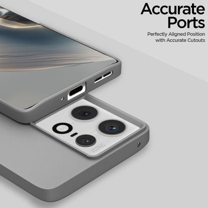 Pikkme Moto Edge 50 Pro 5G SideCut Soft Matte Silicone Back Cover (Grey)