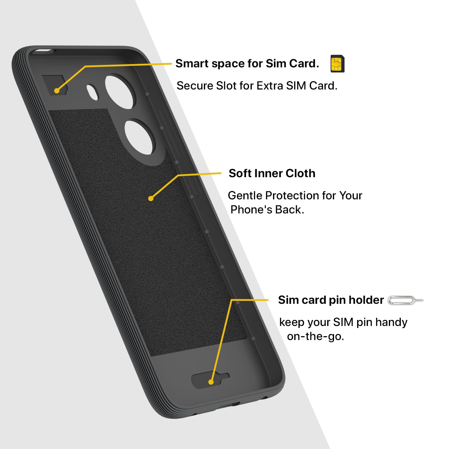 Pikkme Poco C71 / Redmi A5 Shockproof Soft Flexible Gencase Back cover (Grey)