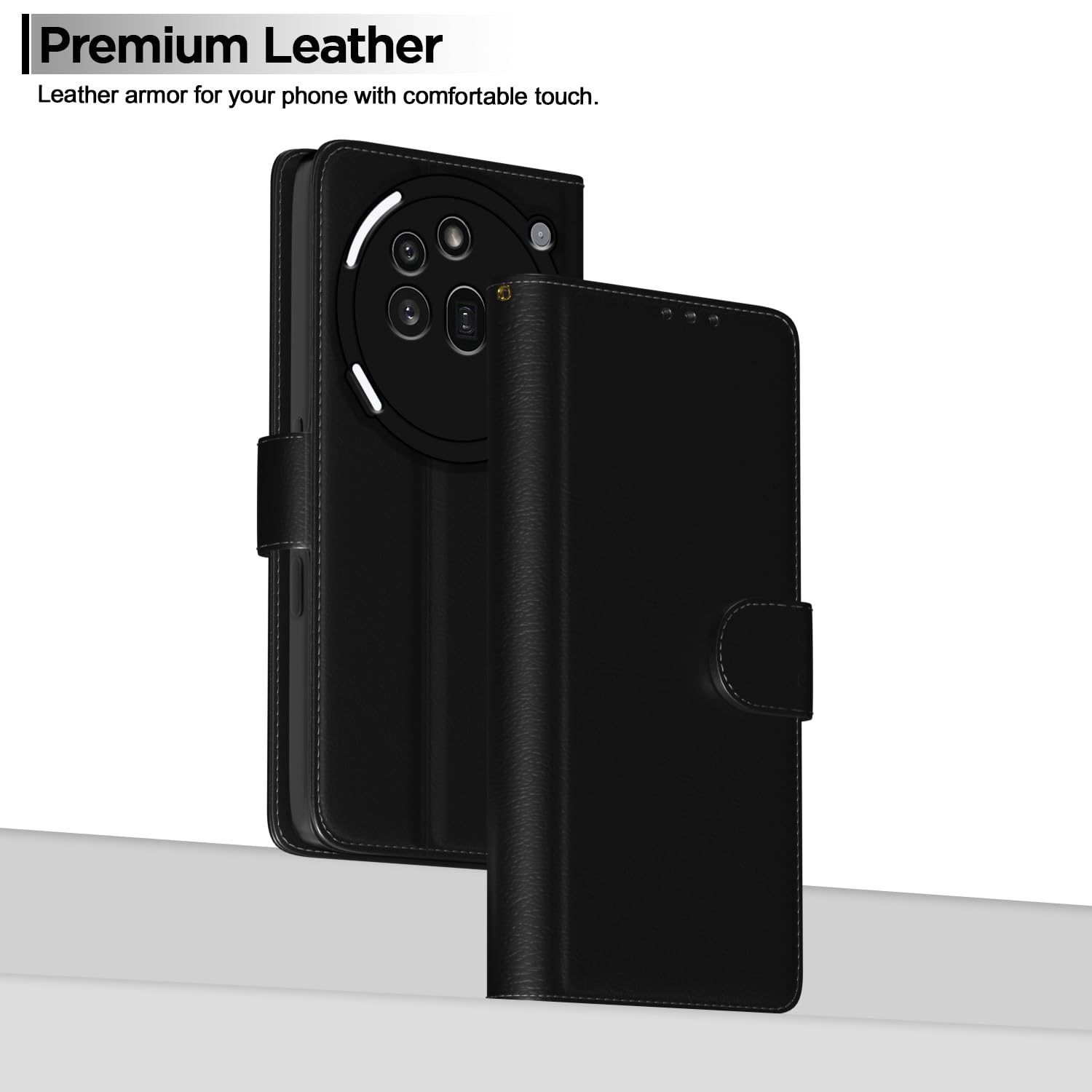 Pikkme Nothing Phone 3a Pro 5G Vintage Flip cover (Black)