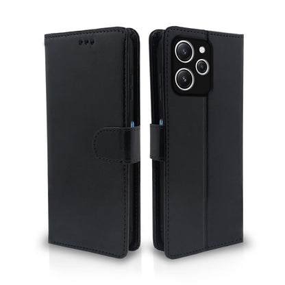 Pikkme Redmi 12 4G Vintage Flip Cover (Black)