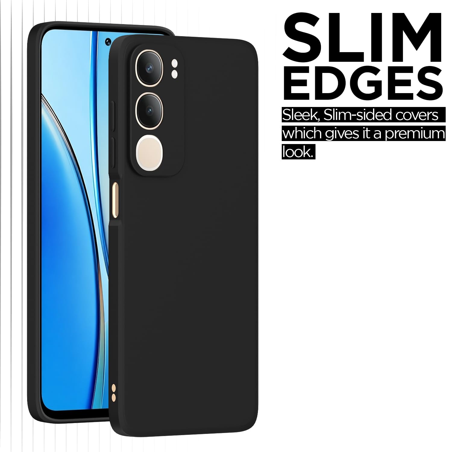 Pikkme black Matte back cover for Vivo Y19s/Y29 5G – photo 6