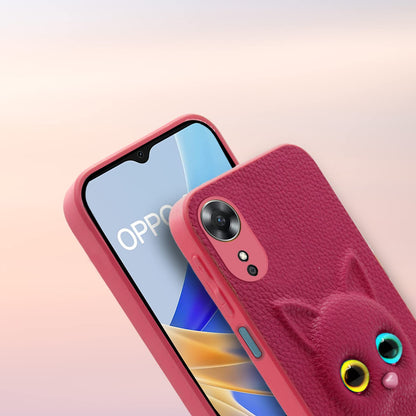 Pikkme Oppo A17 Kitty Back Cover (Pink)