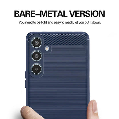 Pikkme Samsung Galaxy M35 5G Hybrid Carbon Fiber Back Cover (Blue)