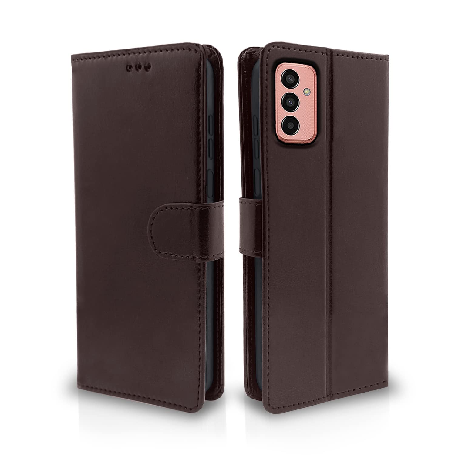   Samsung Galaxy F13 Vintage  Flip Cover   - Coffee 