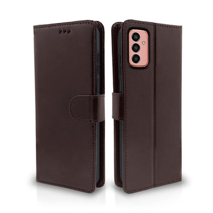   Samsung Galaxy F13 Vintage  Flip Cover   - Coffee 