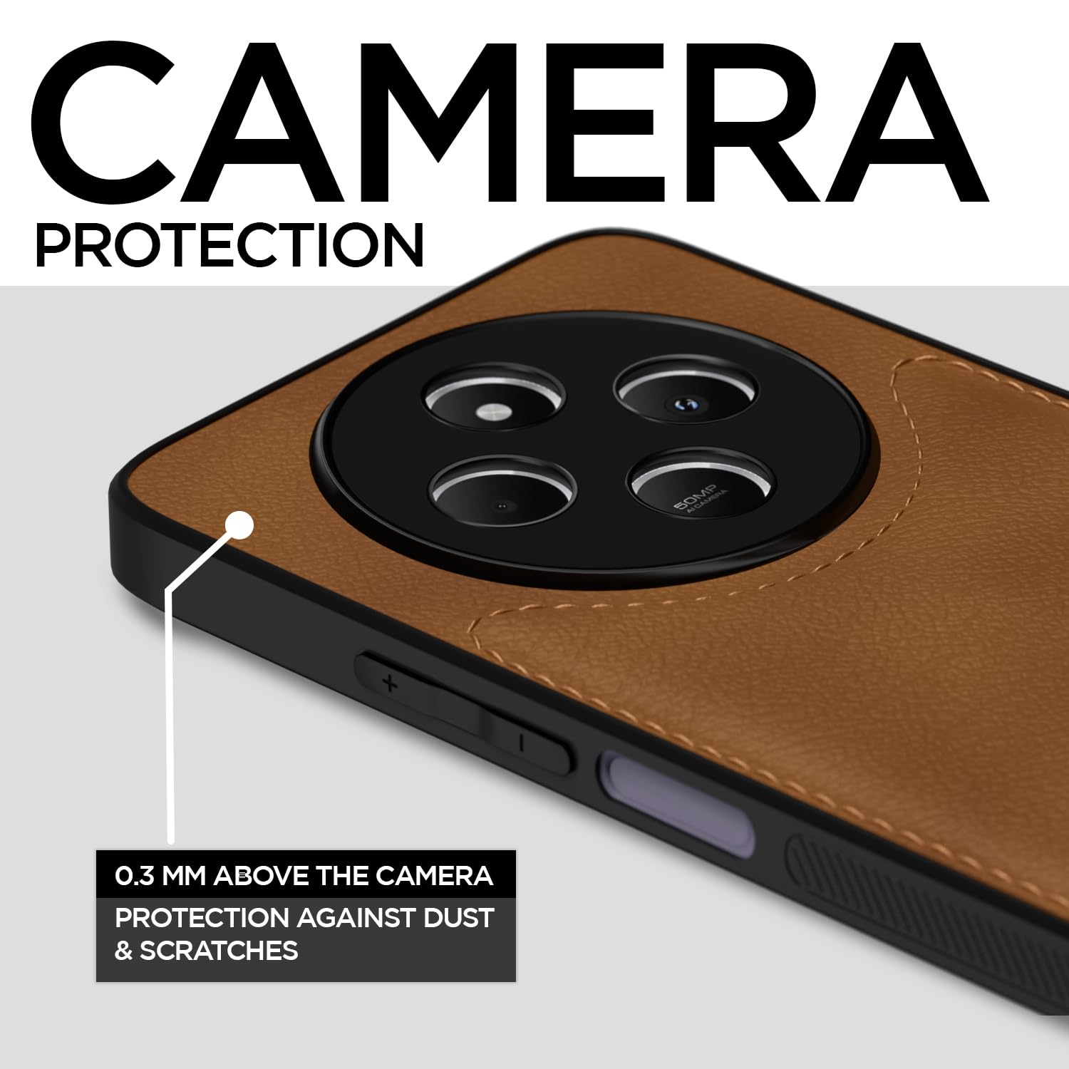 Pikkme Redmi A4 5G / Redmi 14C 5G / Poco C75 5G Leatherback Back Case | Brown
