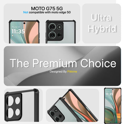 Pikkme Moto G75 5G Clear black mobile back cover – photo 2