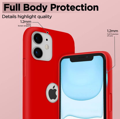 iPhone 11 Soft Silicone phone cover in red by Pikkme – photo 3