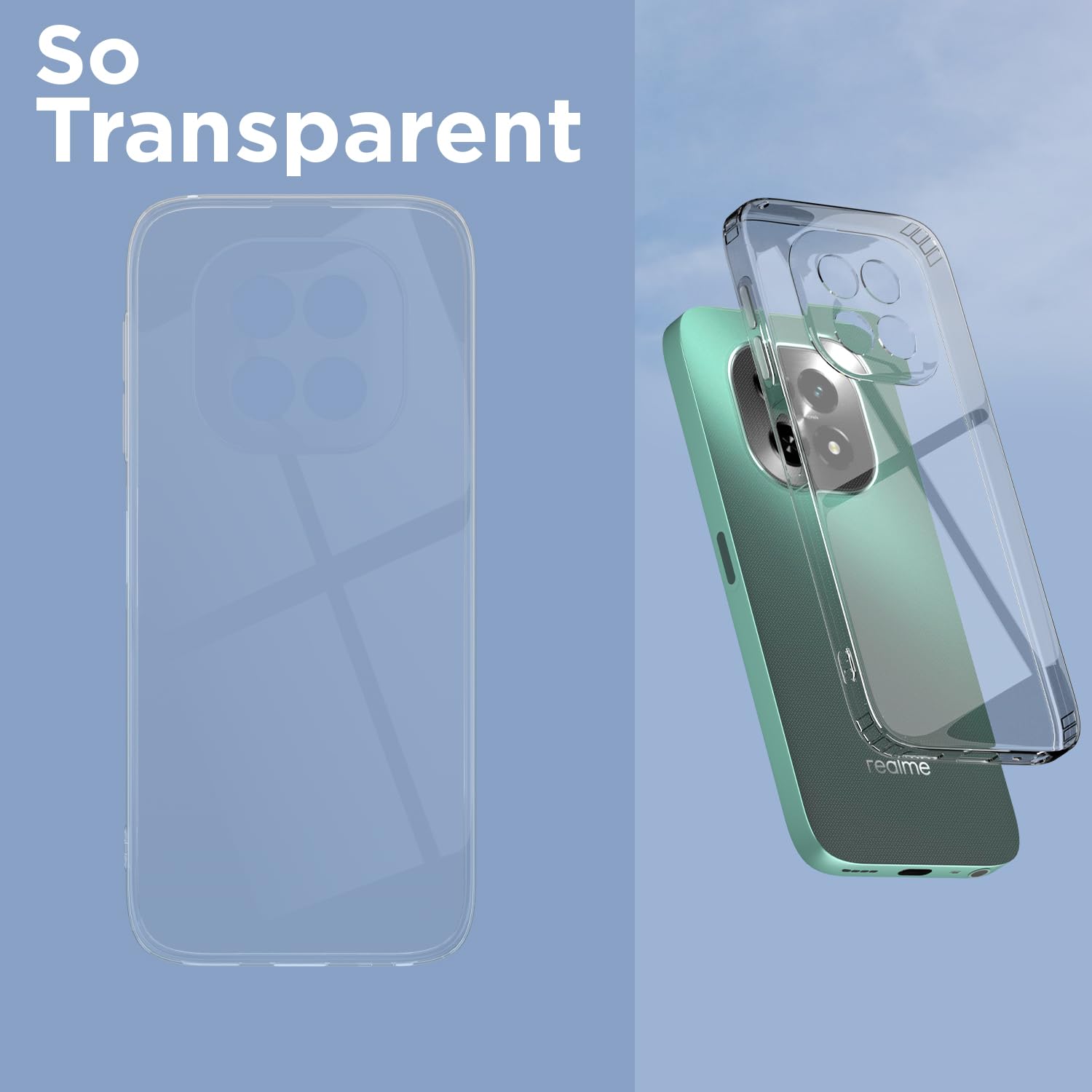Transparent Soft Silicone phone cover for Realme C63 5G – Pikkme – photo 2