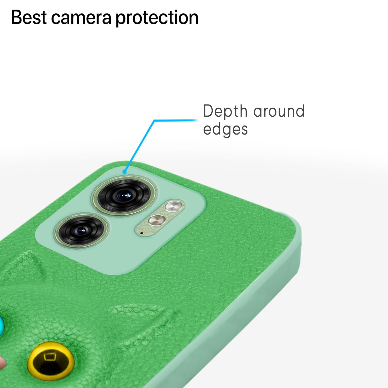 Moto Edge 40 Cat mobile back cover in green by Pikkme – photo 6