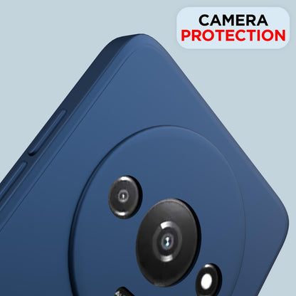 Pikkme Redmi A3 Liquid Silicone Back Cover (Blue)