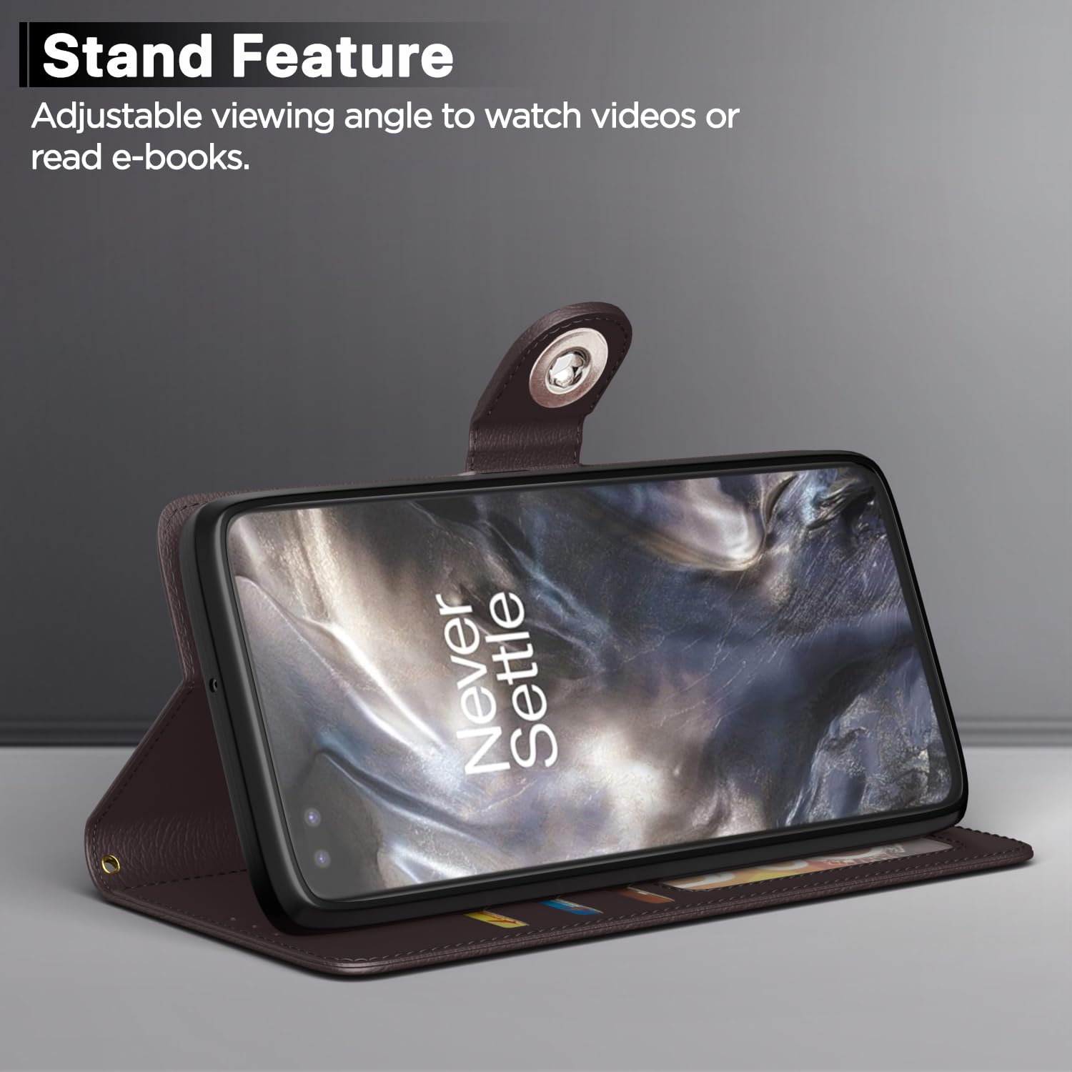 OnePlus Nord (2020) flip cover in coffee by Pikkme – photo 3