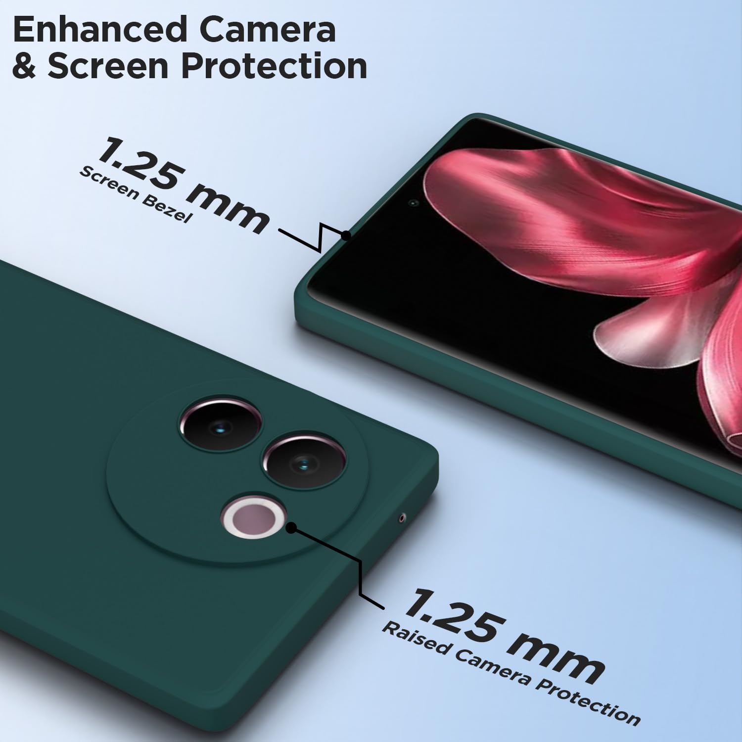 Pikkme Vivo V30e 5G Matte green back cover – photo 6