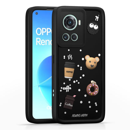Pikkme OnePlus 10R 5G Cute Fun Cartoon 3D Bear Silicone Back Cover - Black 