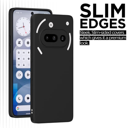 Pikkme Nothing Phone 3A Soft Matte Silicone Shockproof Case (Black)