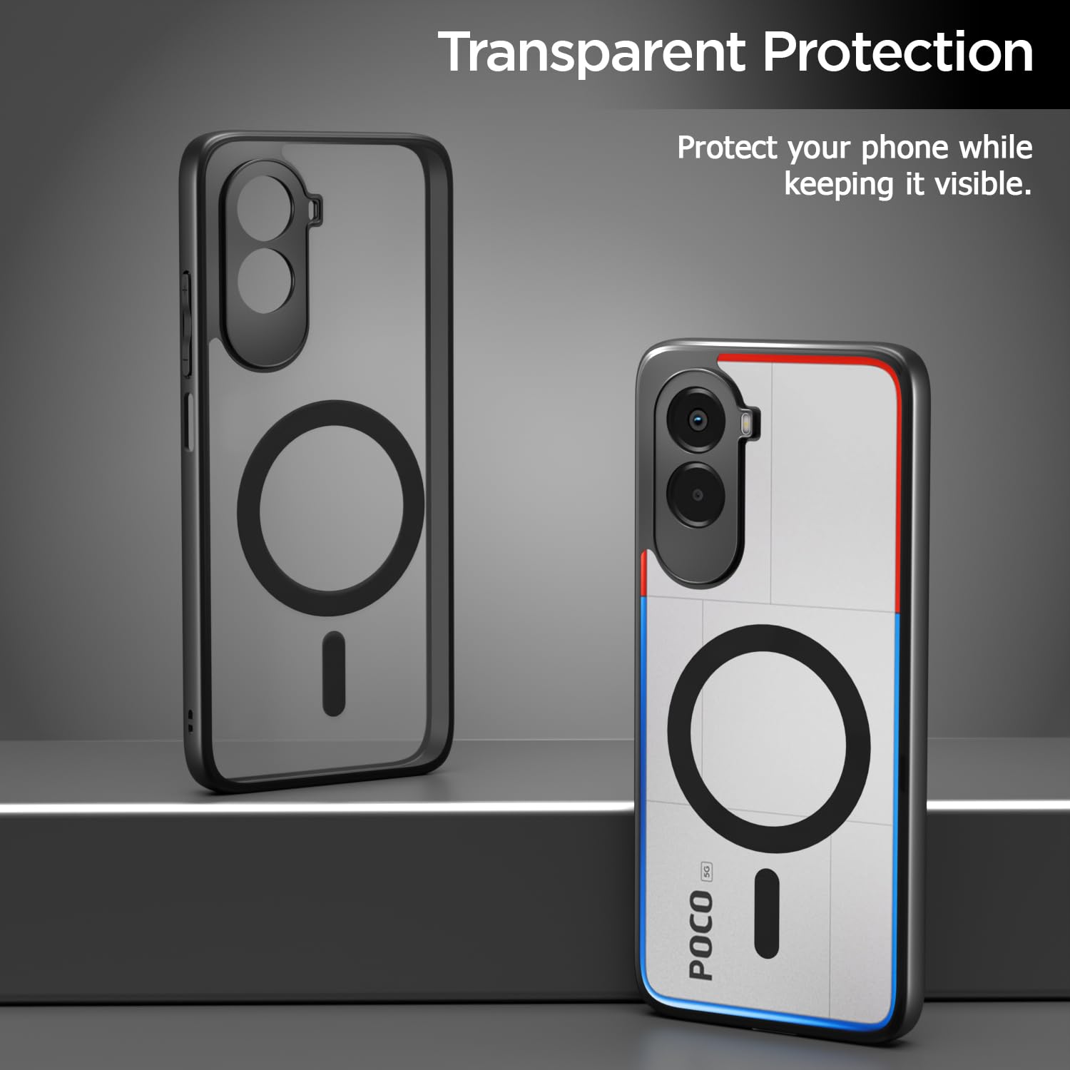Pikkme Poco M7 Plus 5G black mag-safe back cover – photo 3