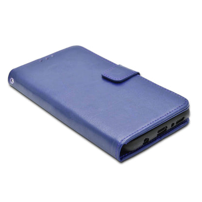 Pikkme Redmi 9A / 9i Leather Flip Cover Wallet Case for Redmi 9A / 9i Vintage Flip Cover (Blue)