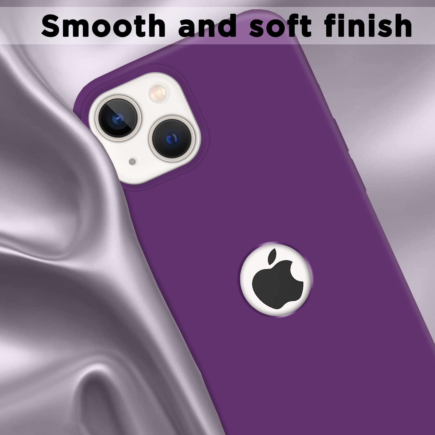 Pikkme iPhone 13 Mini Back Cover Super Soft Silicone Back Case (Grape)