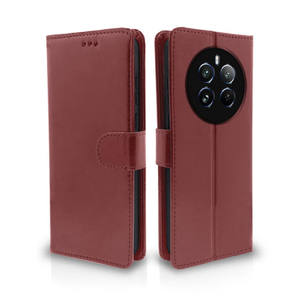 Brown wallet flip cover for Realme 12 Pro/12 Pro Plus 5G – Pikkme