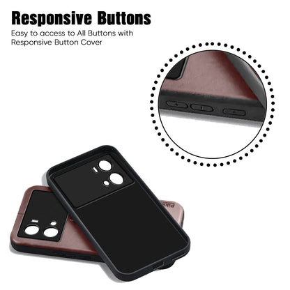 Brown Leather back cover for iQOO 9 5G – Pikkme – photo 4