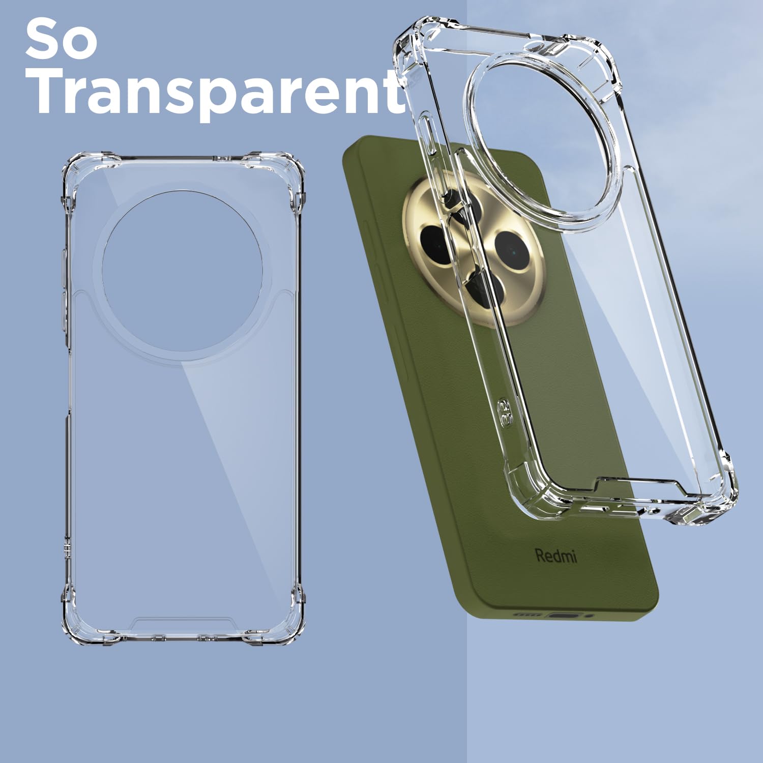 Transparent mobile back cover for Redmi A4/14C/Poco C75 5G – Pikkme – photo 2