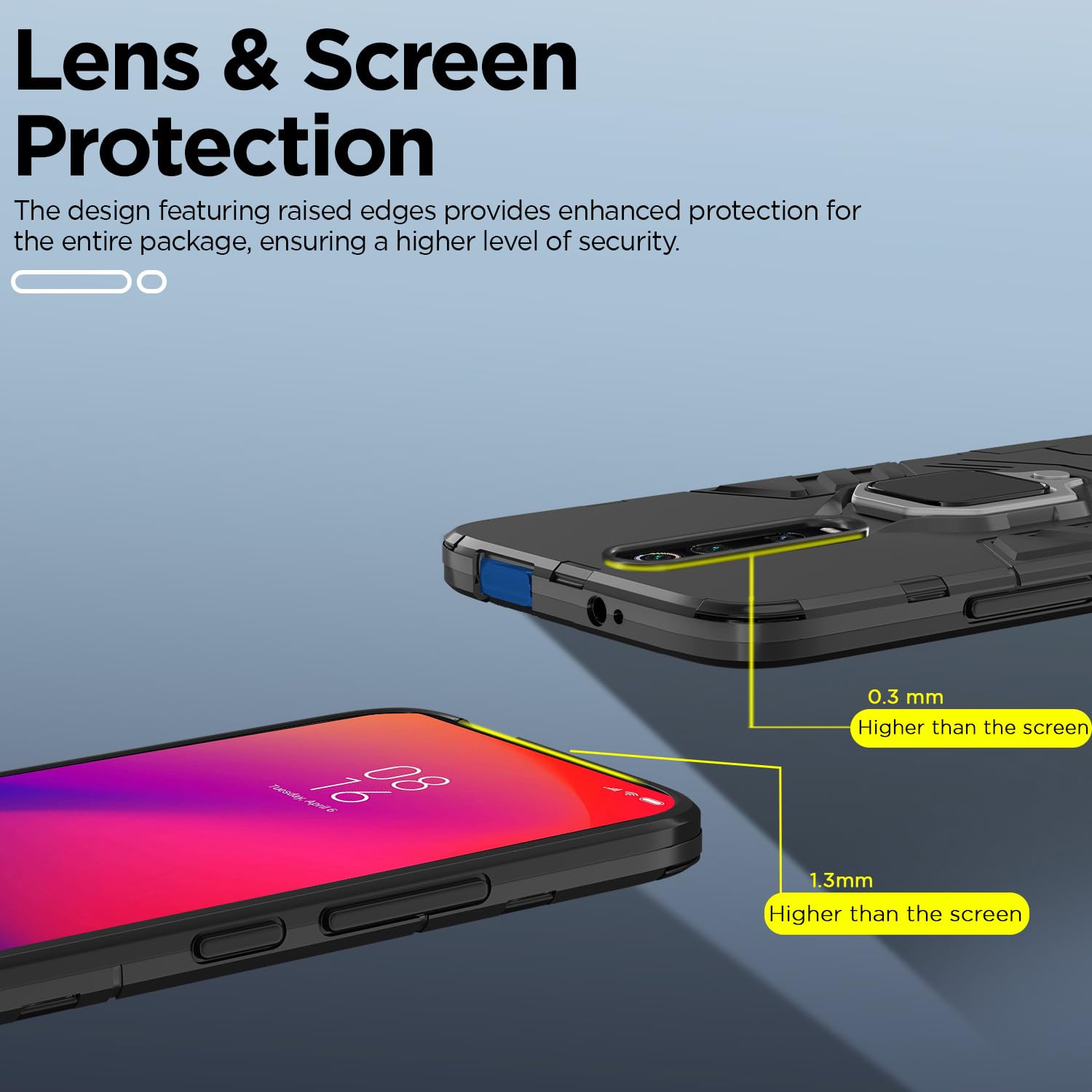 Pikkme Redmi k20 / K20 Pro D5 Tough Armor Back Cover | Black