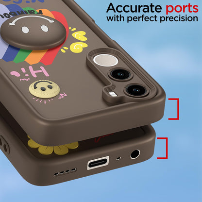 Pikkme brown Smile Rainbow back cover for Realme C100x – photo 4