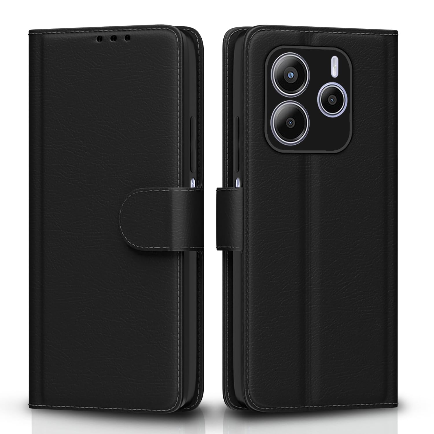 Pikkme black Wallet flip case for Redmi Note 14 5G