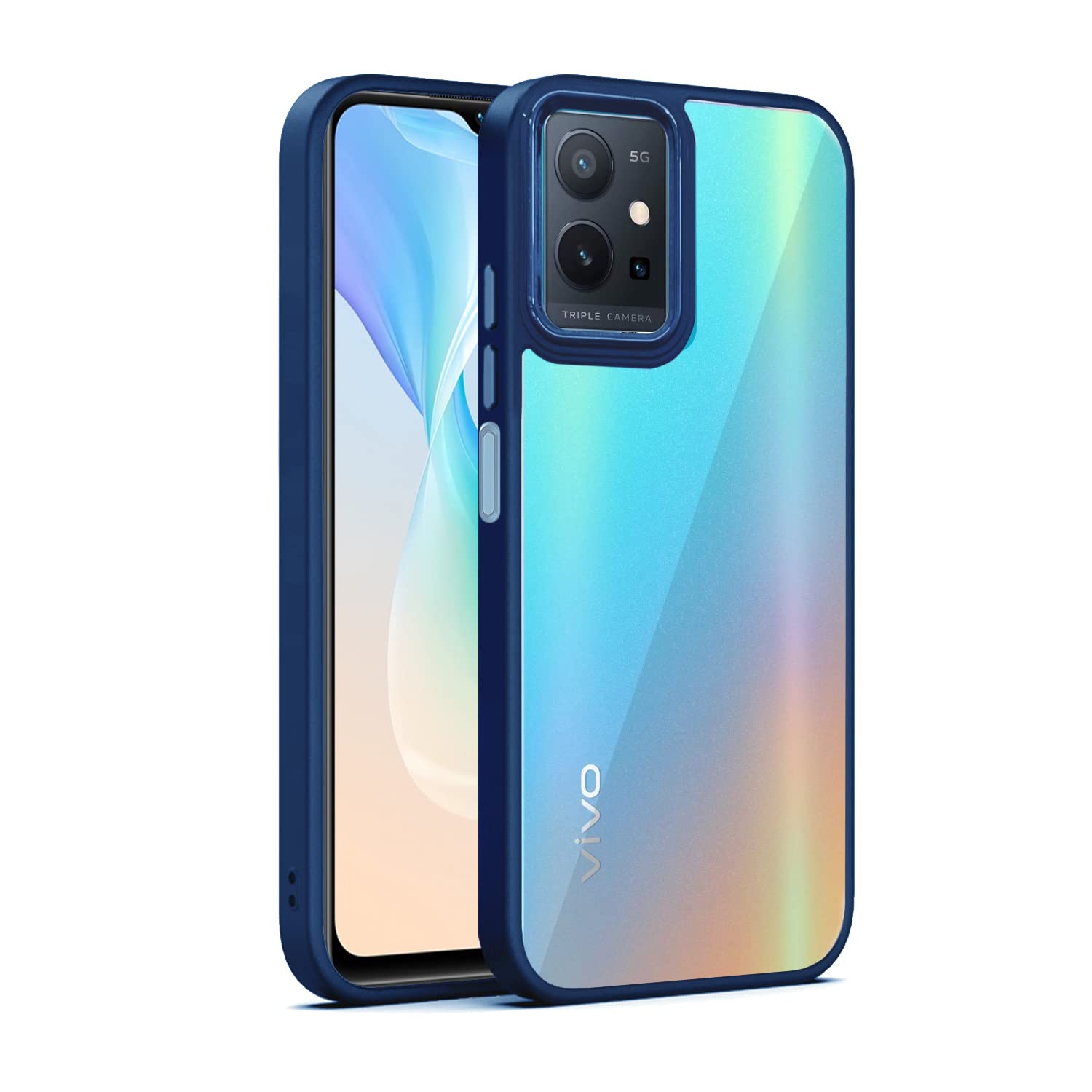 Blue phone cover for Vivo T1/Y75/iQOO Z6 5G – Pikkme
