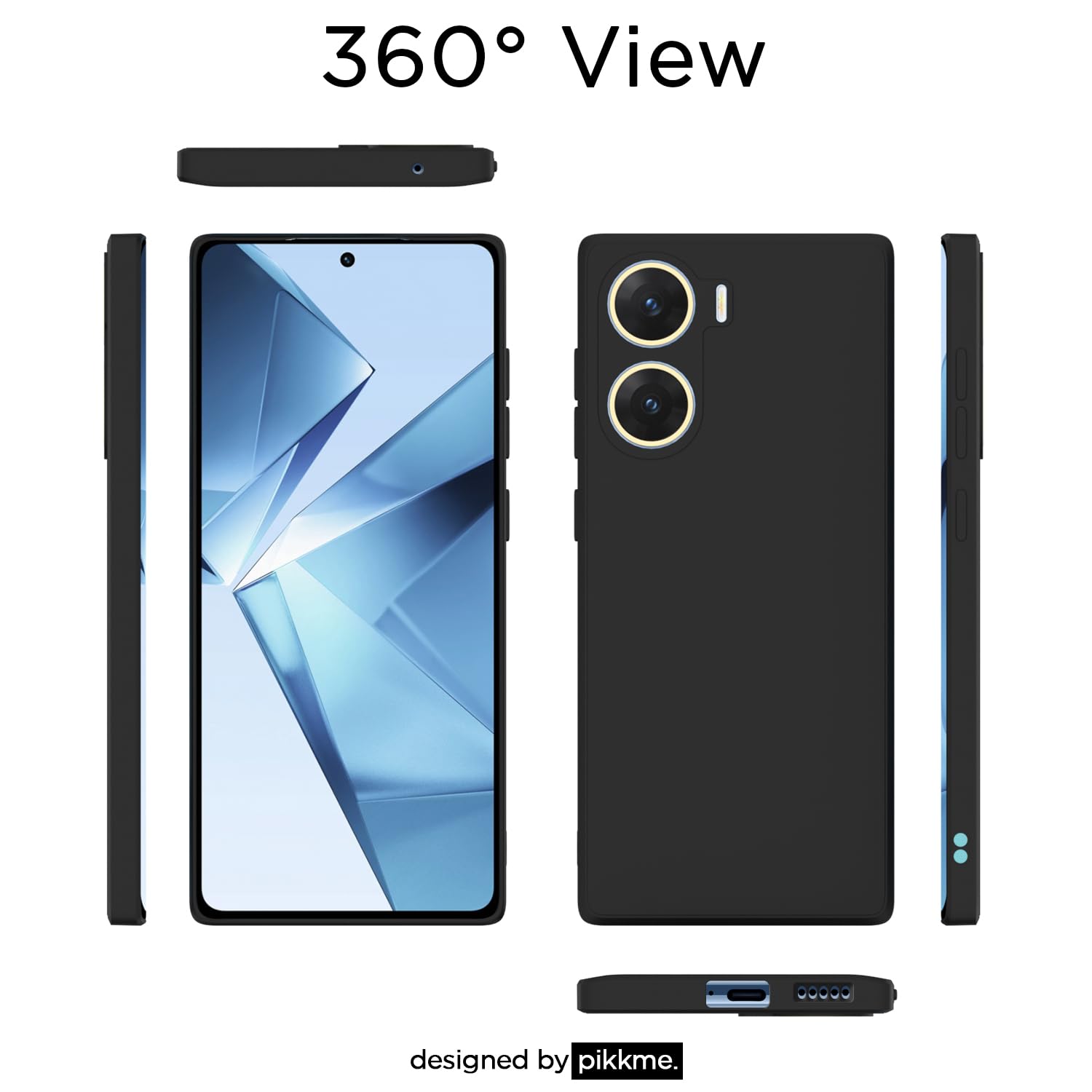 Pikkme black Matte back cover for Vivo V29e 5G – photo 2