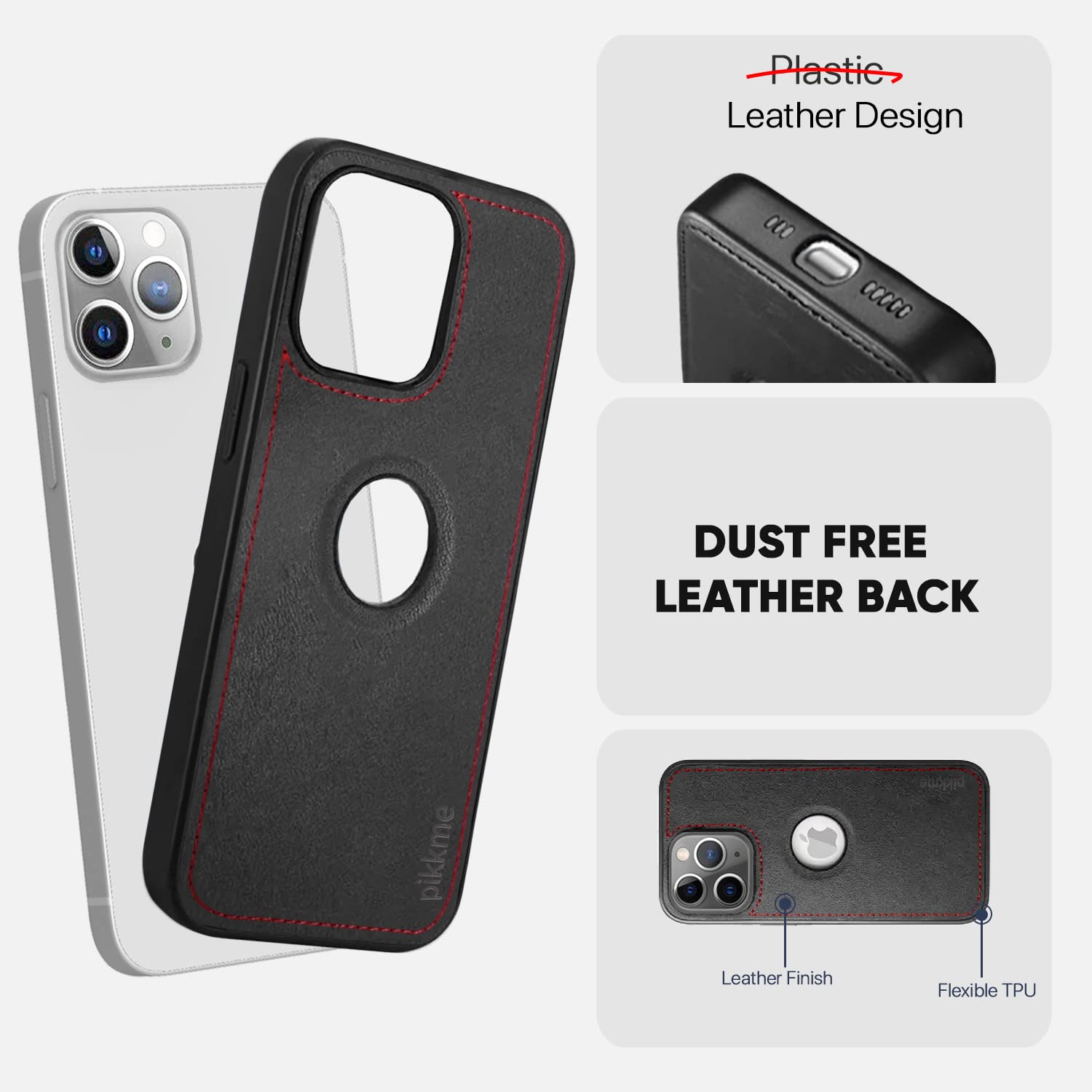 Pikkme iPhone 11 Pro Max Leather black mobile back cover – photo 6