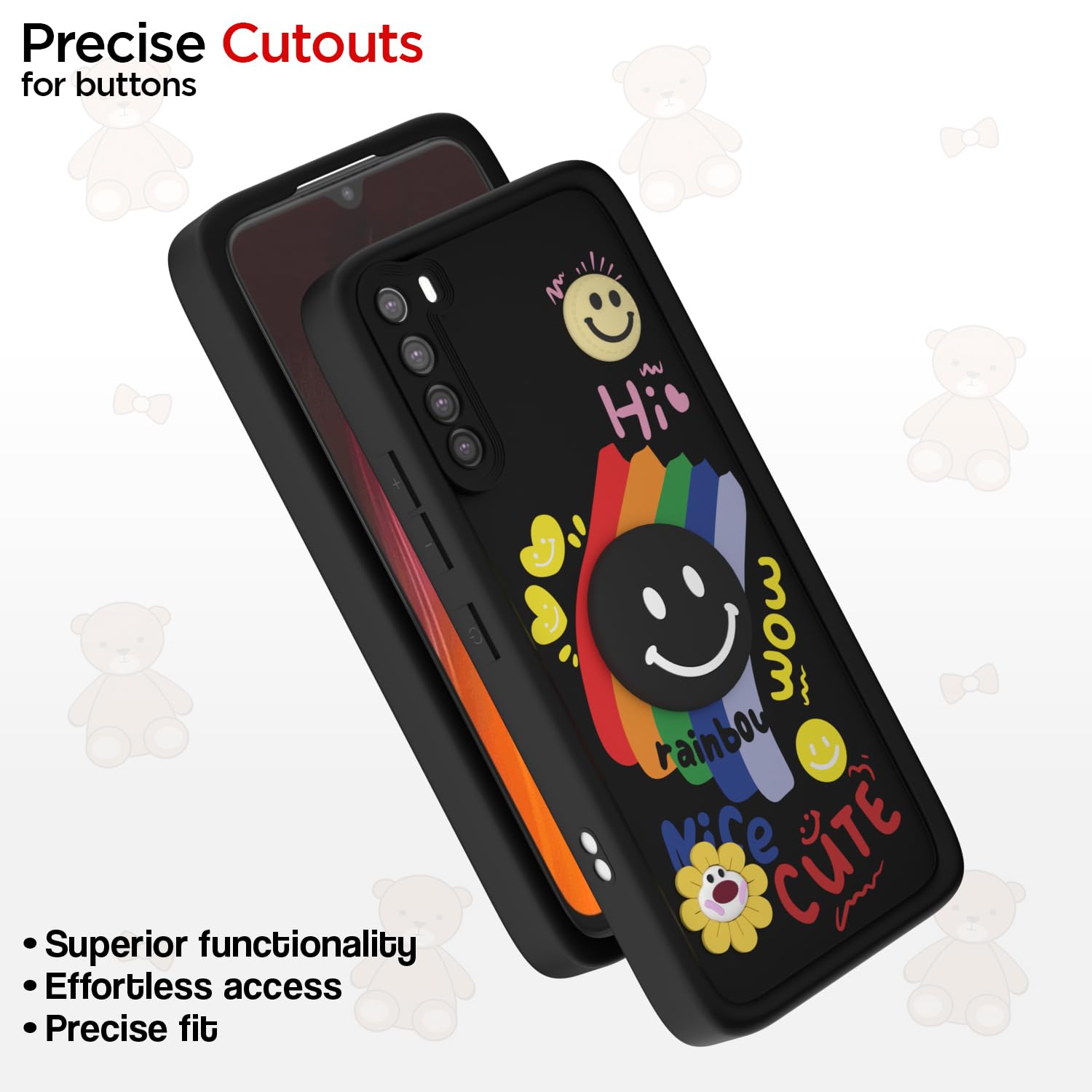 Redmi Note 8 mobile back cover in black by Pikkme – photo 6