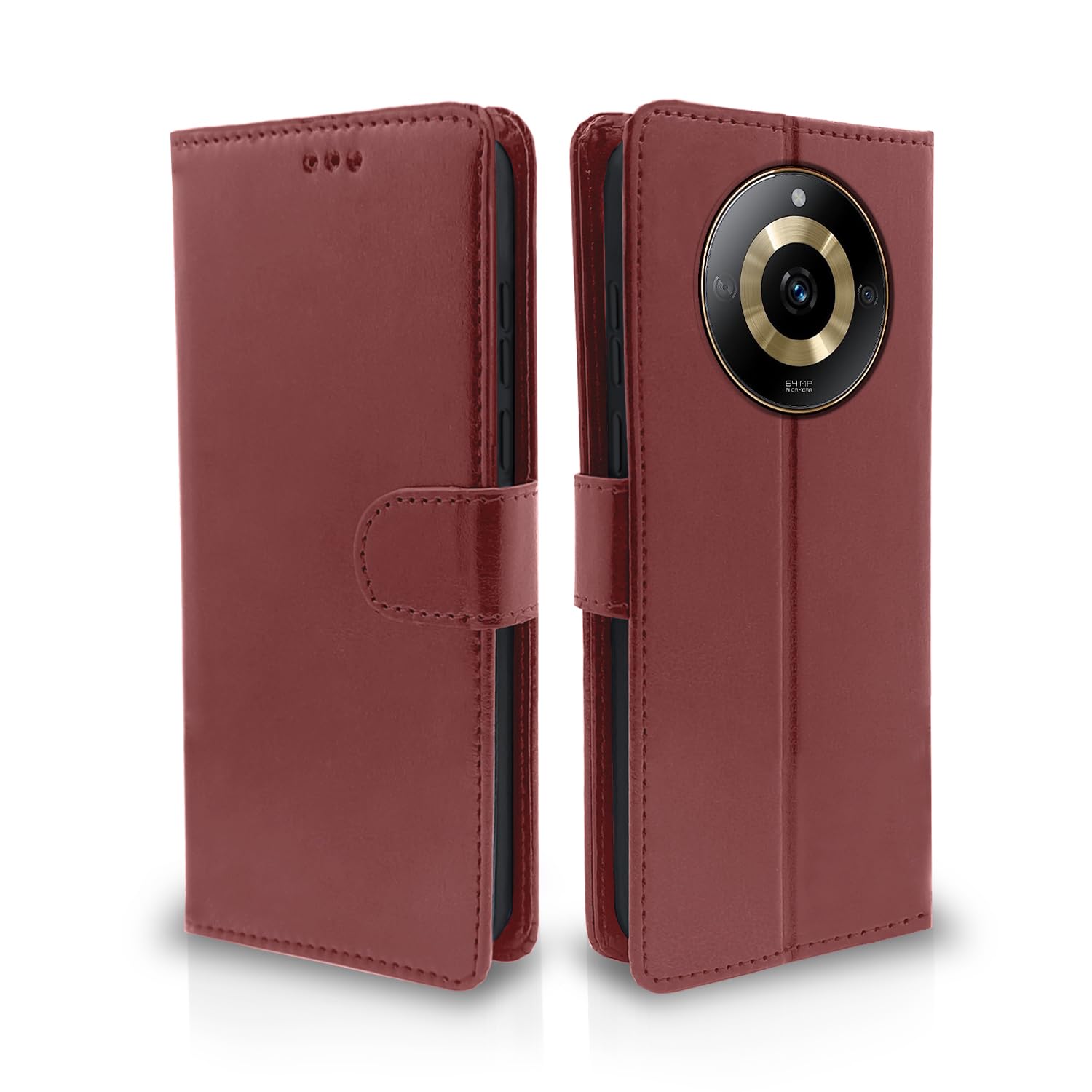 Pikkme brown Wallet wallet flip cover for Realme Narzo 60 5G