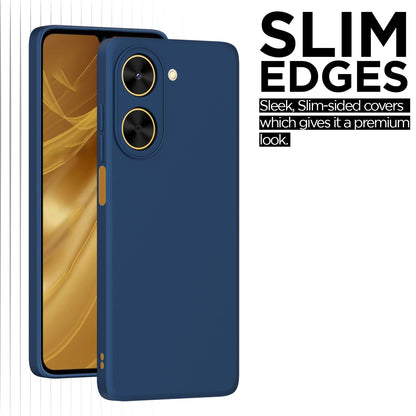 Pikkme Redmi A5/Poco C71 Soft Matte Silicone Shockproof Case (Blue)