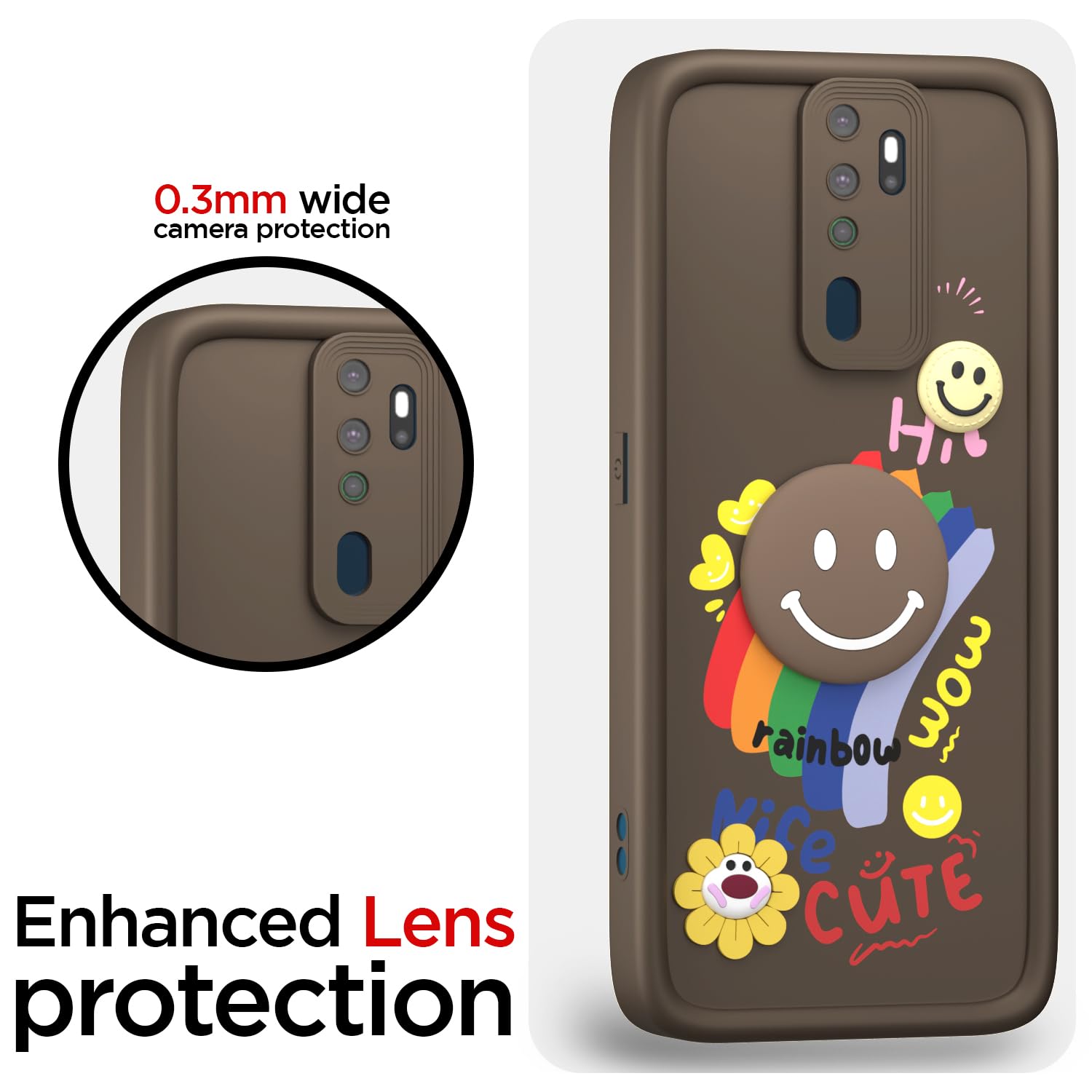 Pikkme Oppo A5 2020/A9 2020 Soft Silicone brown mobile cover – photo 5