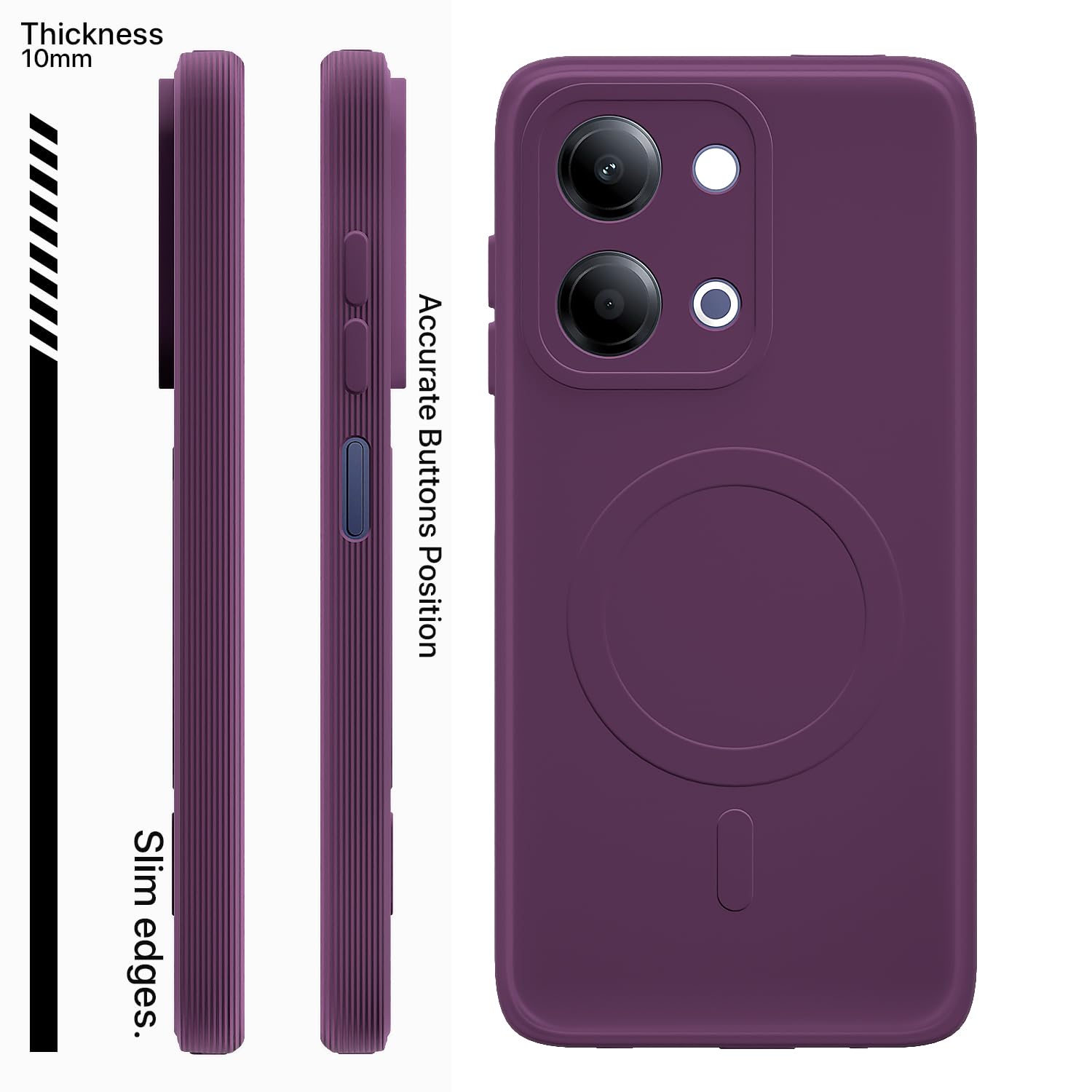 Pikkme purple MagSafe mobile cover for Vivo Y11/T5 Lite 5G – photo 3