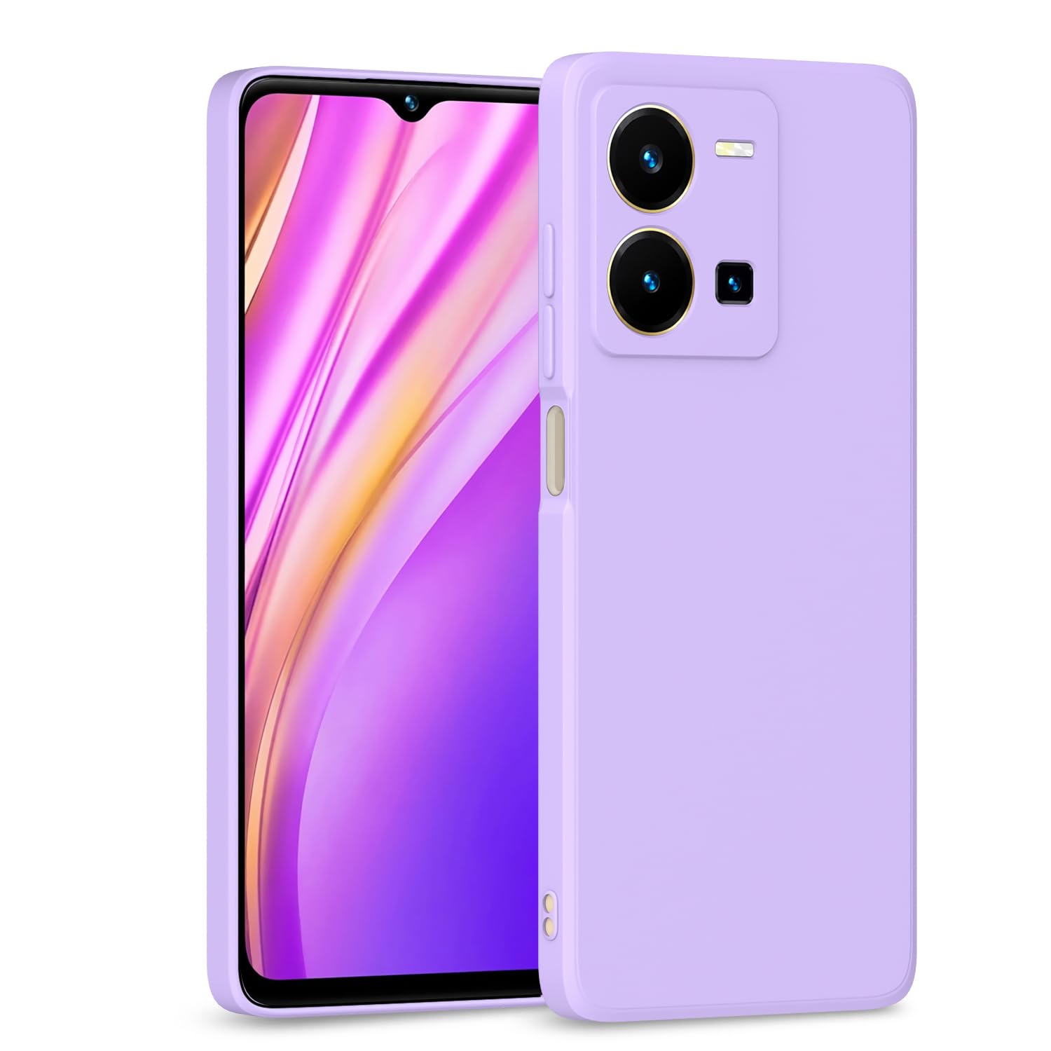 Pikkme Vivo Y35 Matte purple mobile back cover