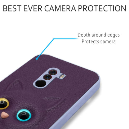 Mi Poco F1 Cat mobile back cover in purple by Pikkme – photo 4