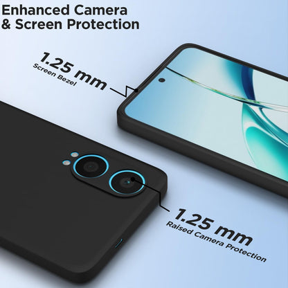 Pikkme OnePlus Nord CE4 Lite 5G Soft Matte Silicone Shockproof Case (Black)