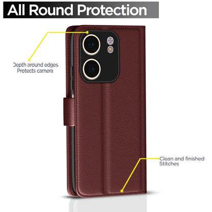 Brown Wallet flip cover for Oppo A5x – Pikkme – photo 4