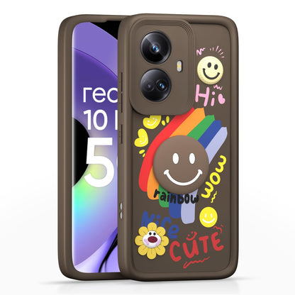Brown Soft Silicone mobile back cover for Realme 10 Pro Plus 5G – Pikkme