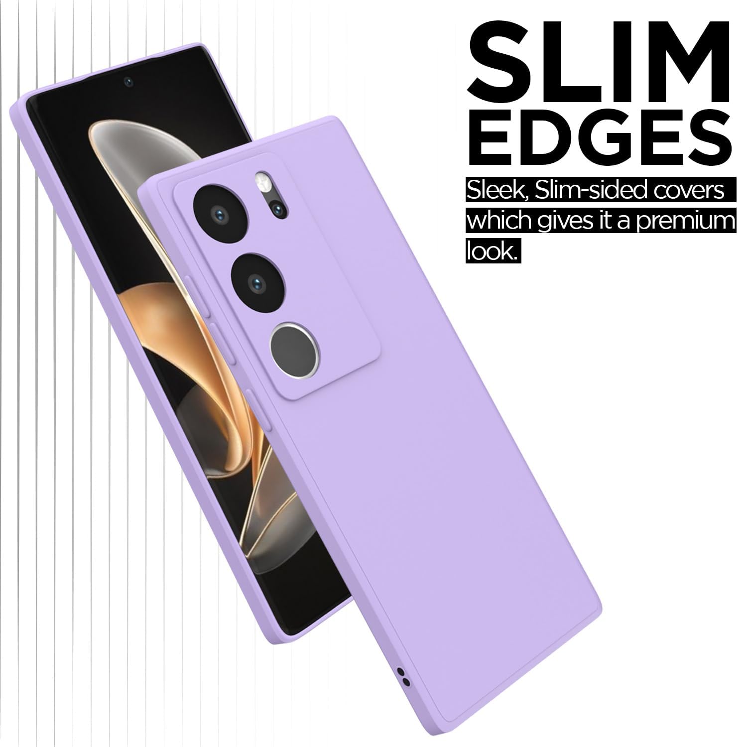 Vivo V29/V29 Pro 5G Liquid Silicone back cover in purple by Pikkme – photo 3